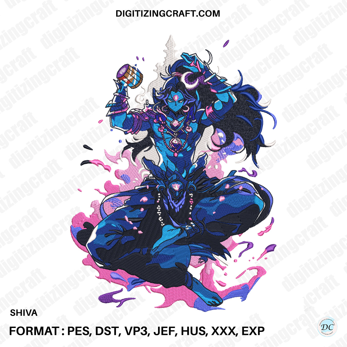 Shiva Embroidery Design File