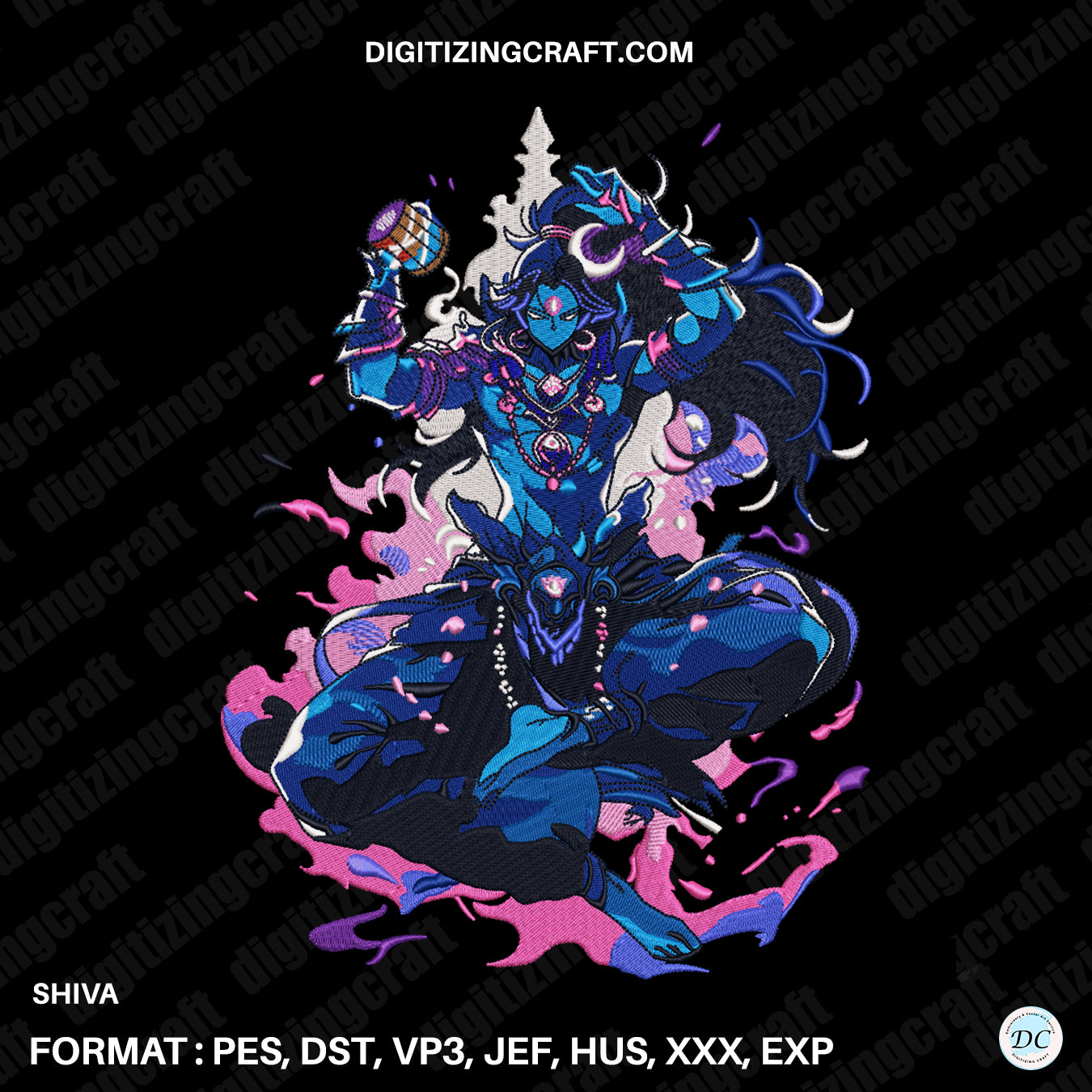 Shiva Embroidery Design File