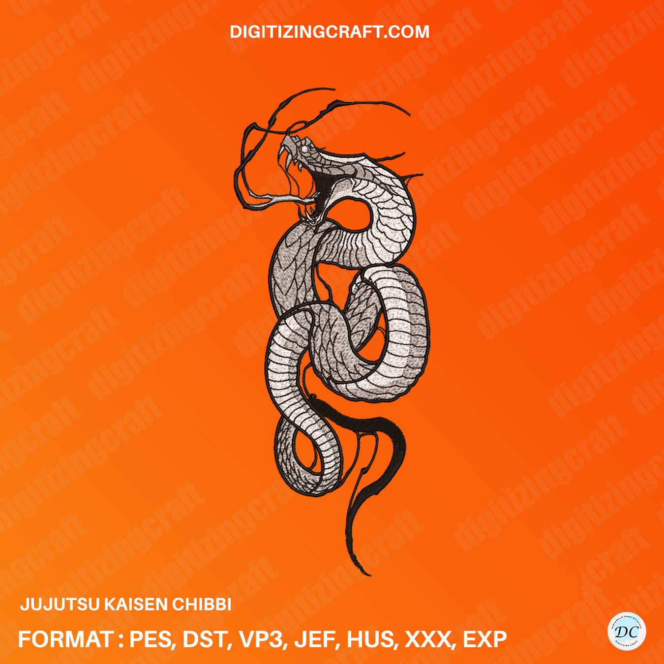Snake Fangs Embroidery Design File