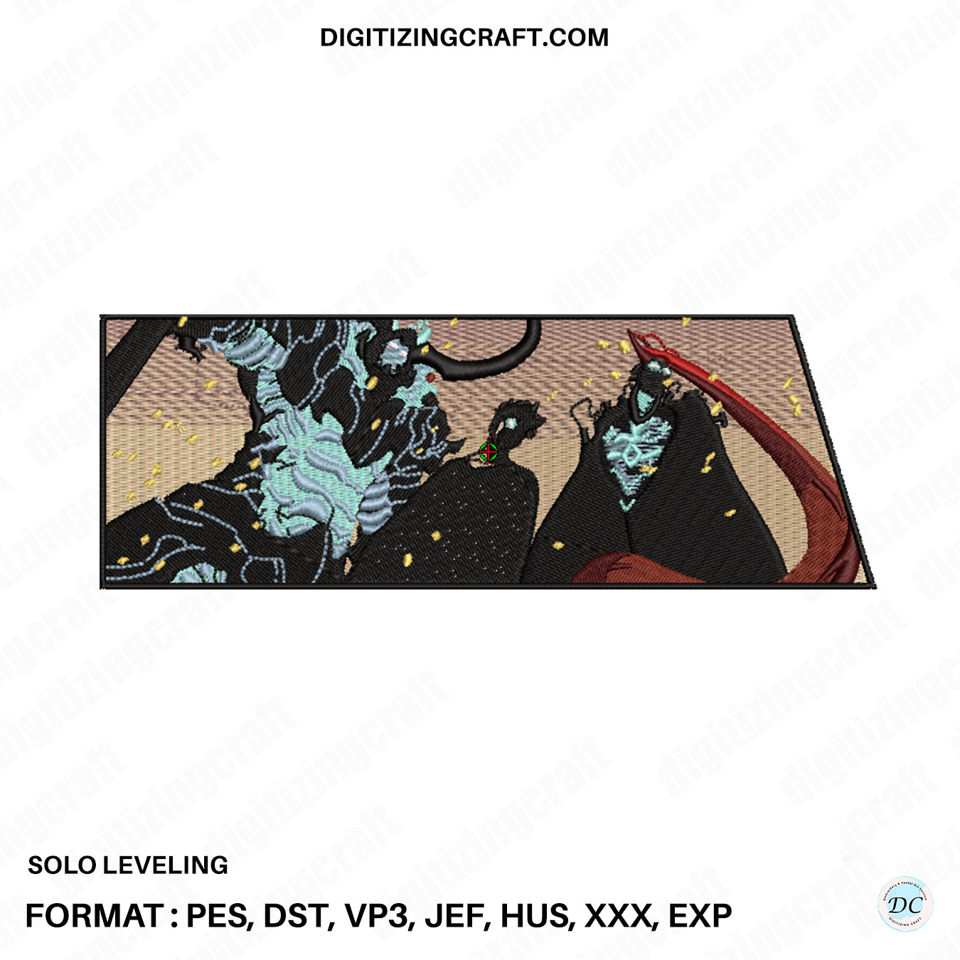 Solo leveling anime embroidery design file
