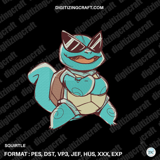 Squirtle Embroidery Design File