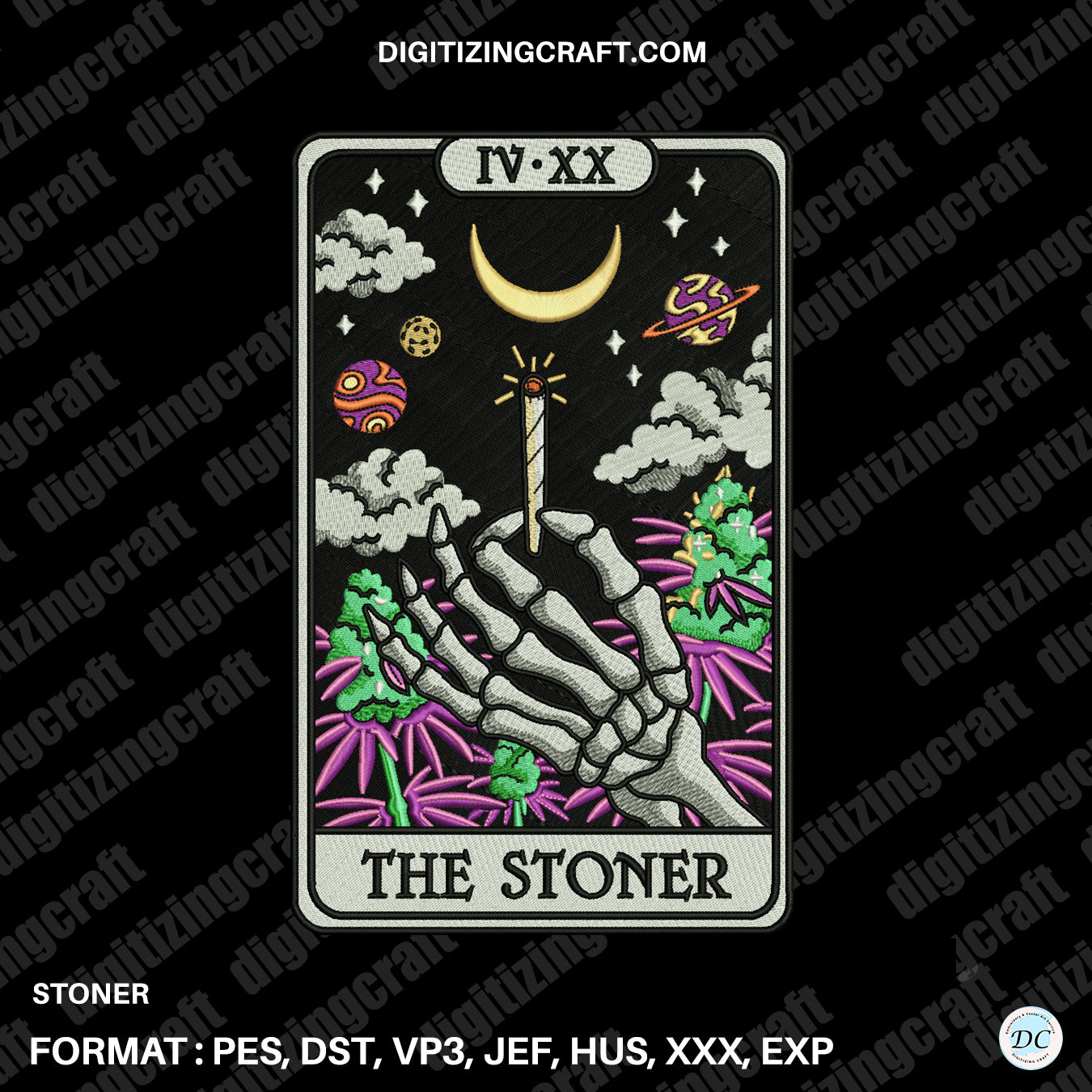 Stoner embroidery design file
