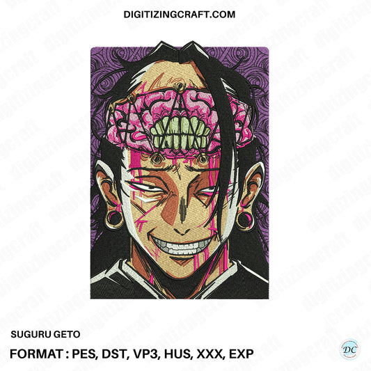 Suguru Geto embroidery design file