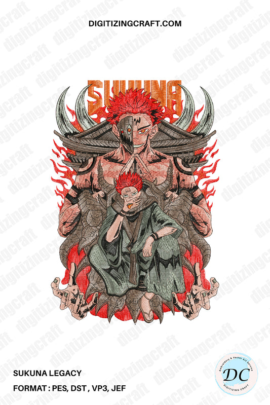 Sukuna Legacy Embroidery Design file