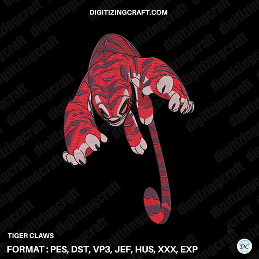 Tiger Claws Embroidery Design file