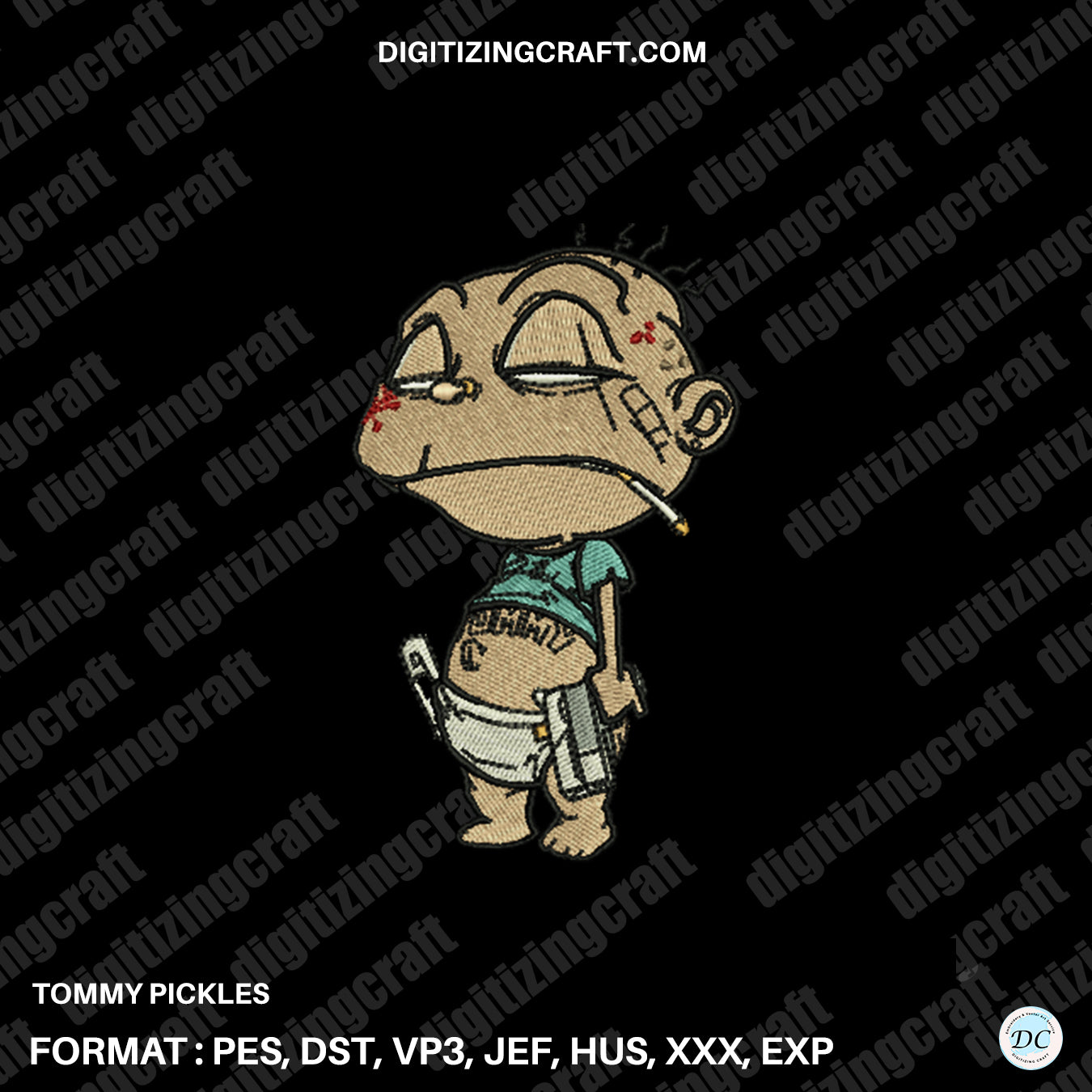 Tommy pickles embroidery design file