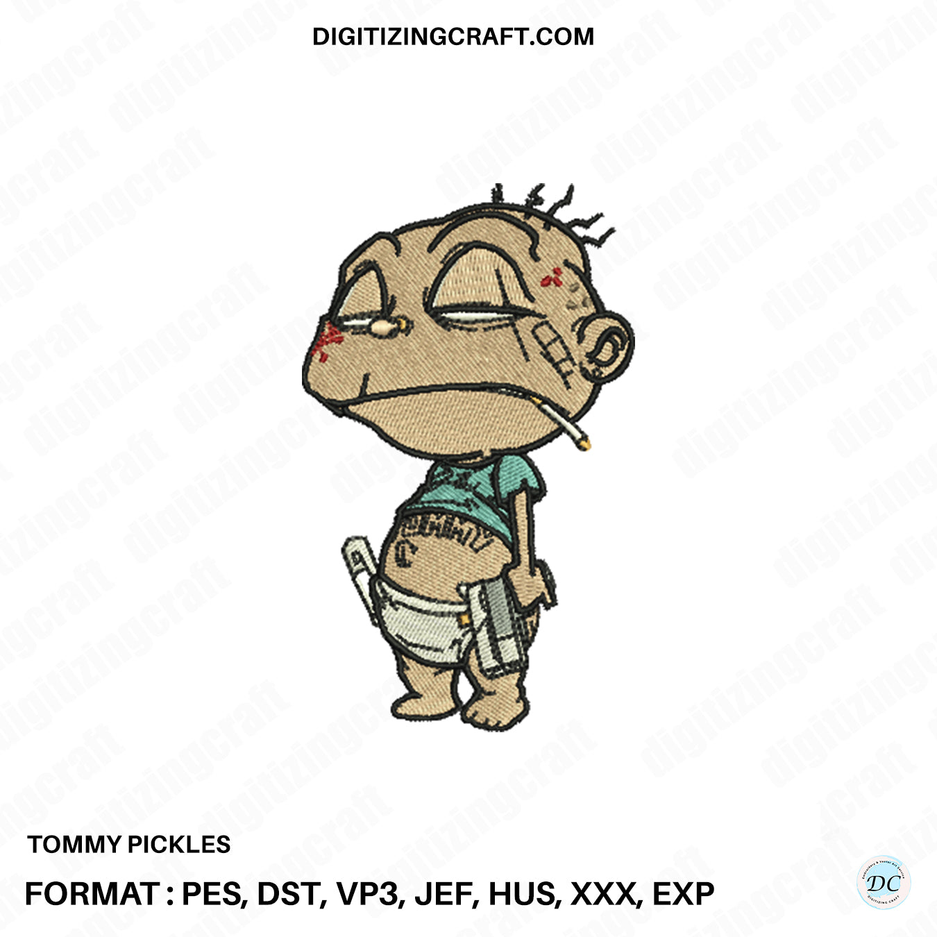 Tommy pickles embroidery design file
