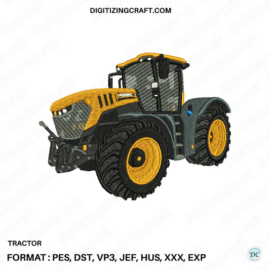 Tractor embroidery design file