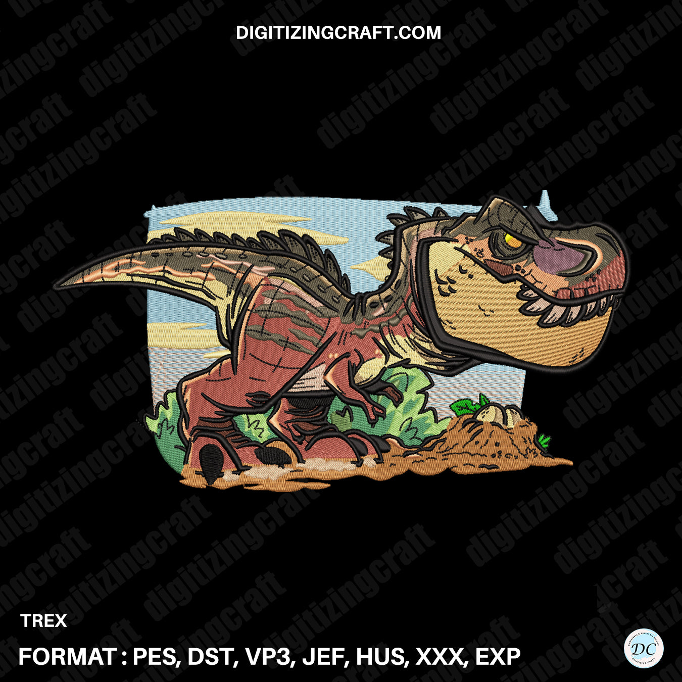TRex Embroidery design file
