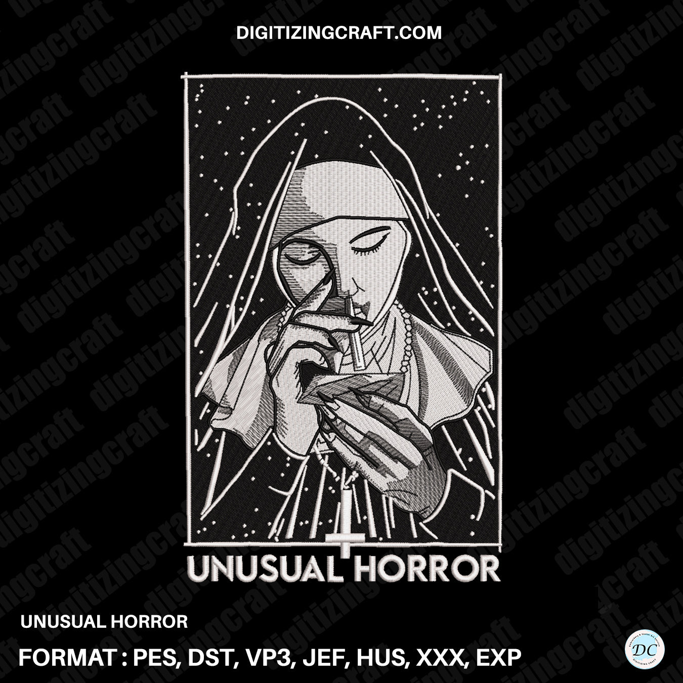 Unusual Horror embroidery design file