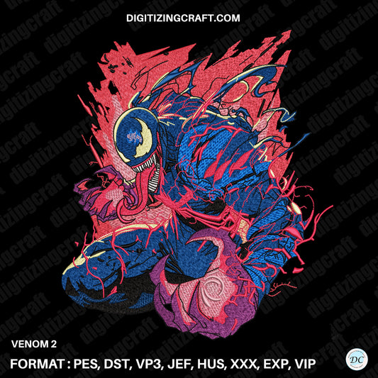 Venom 2 Embroidery Design file