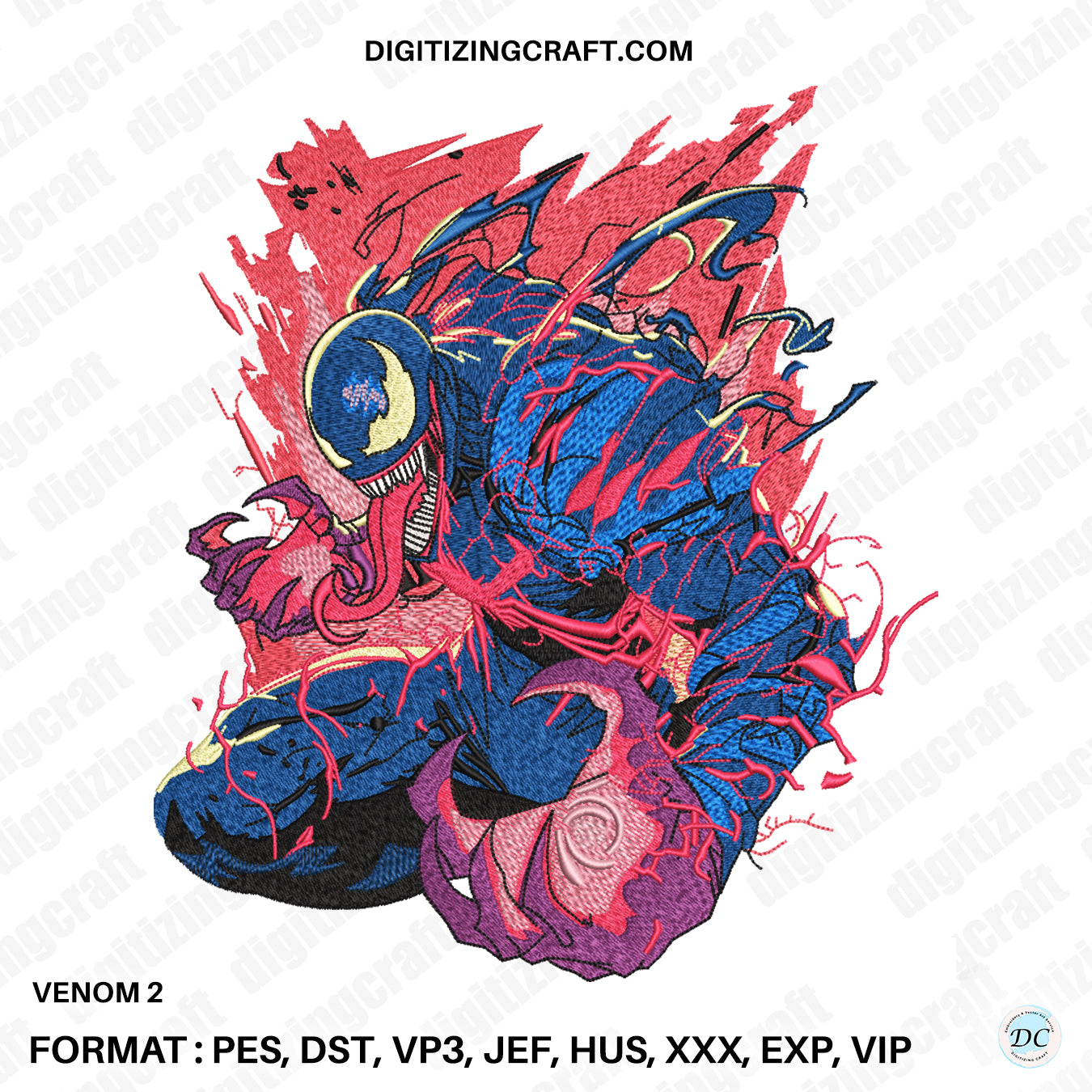 Venom 2 Embroidery Design file