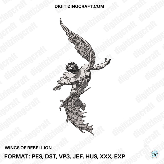 Wings of Rebellion embroidery Design file