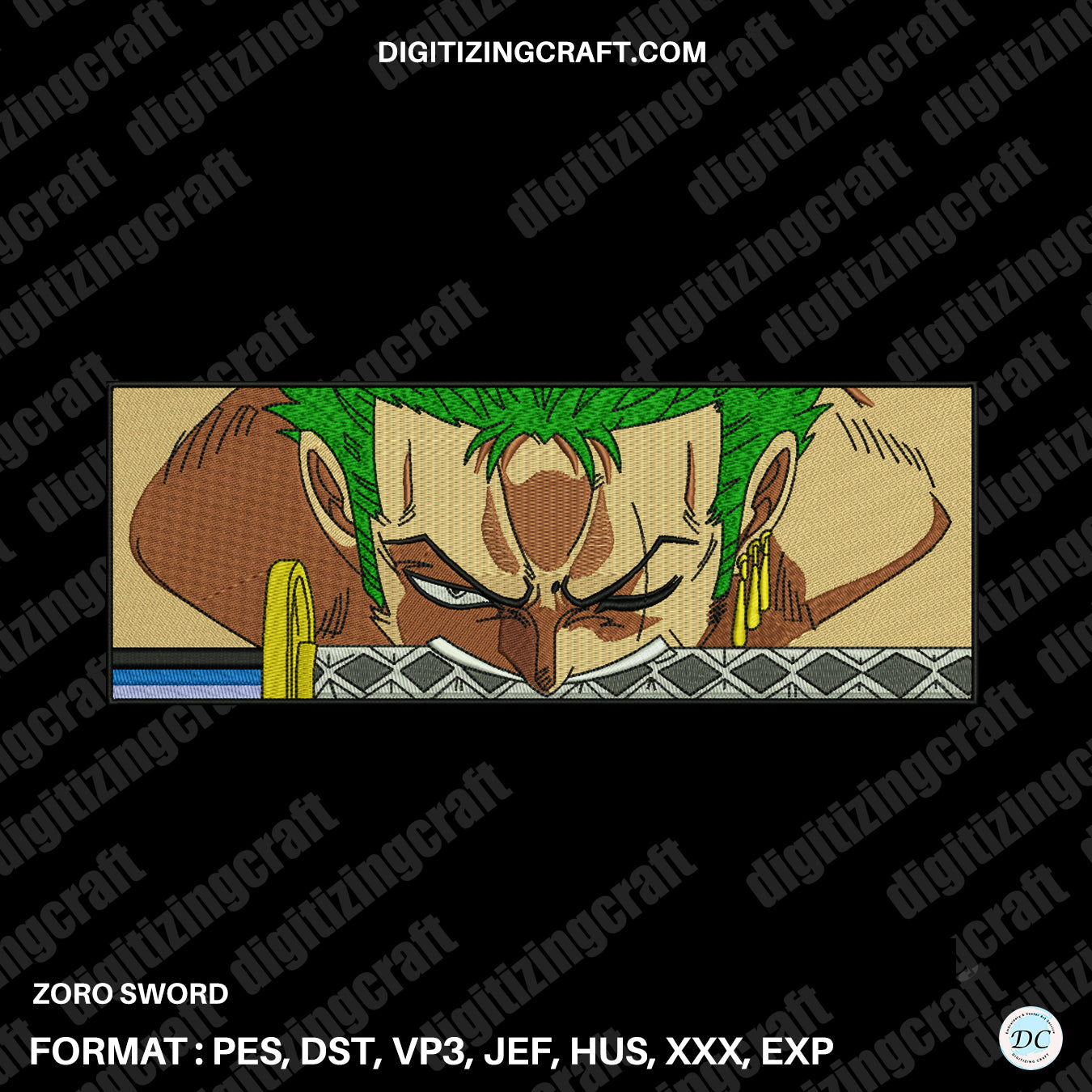 Zoro Sword Embroidery Design File